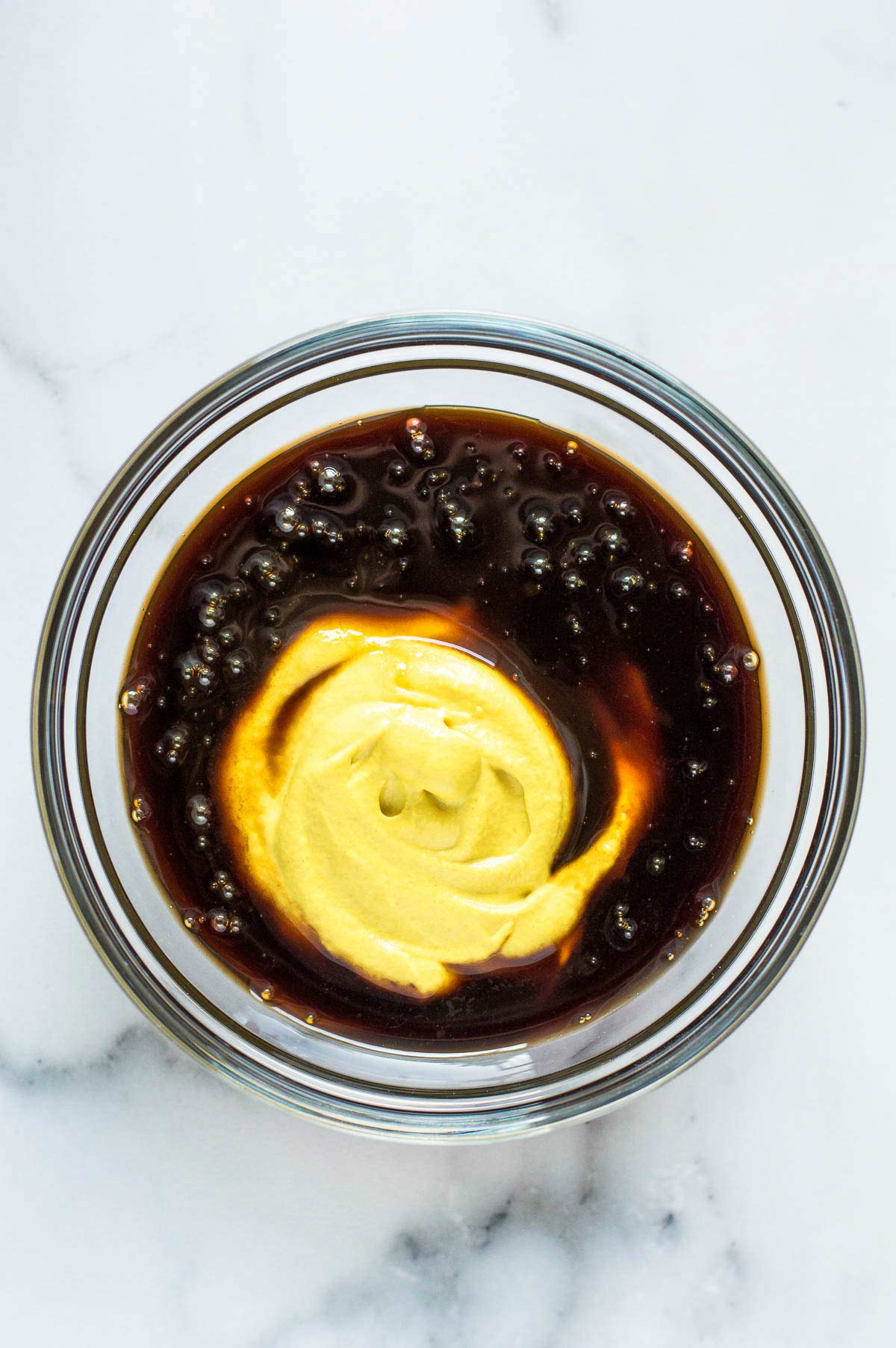 Sweet Mustard Dressing in a jar