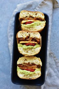 hearty vegan tofu sandwich